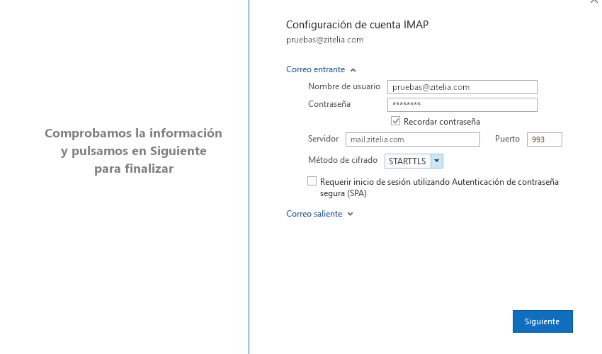 Como configurar el correo electrónico