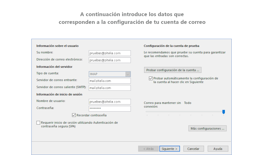 Como configurar el correo electrónico