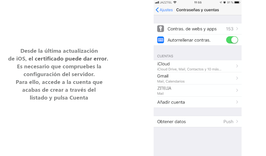 Como configurar el correo electrónico